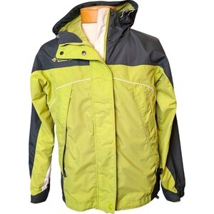 Columbia Sportswear Size Medium Green Gray Nylon Core Interchange Hooded Jacket